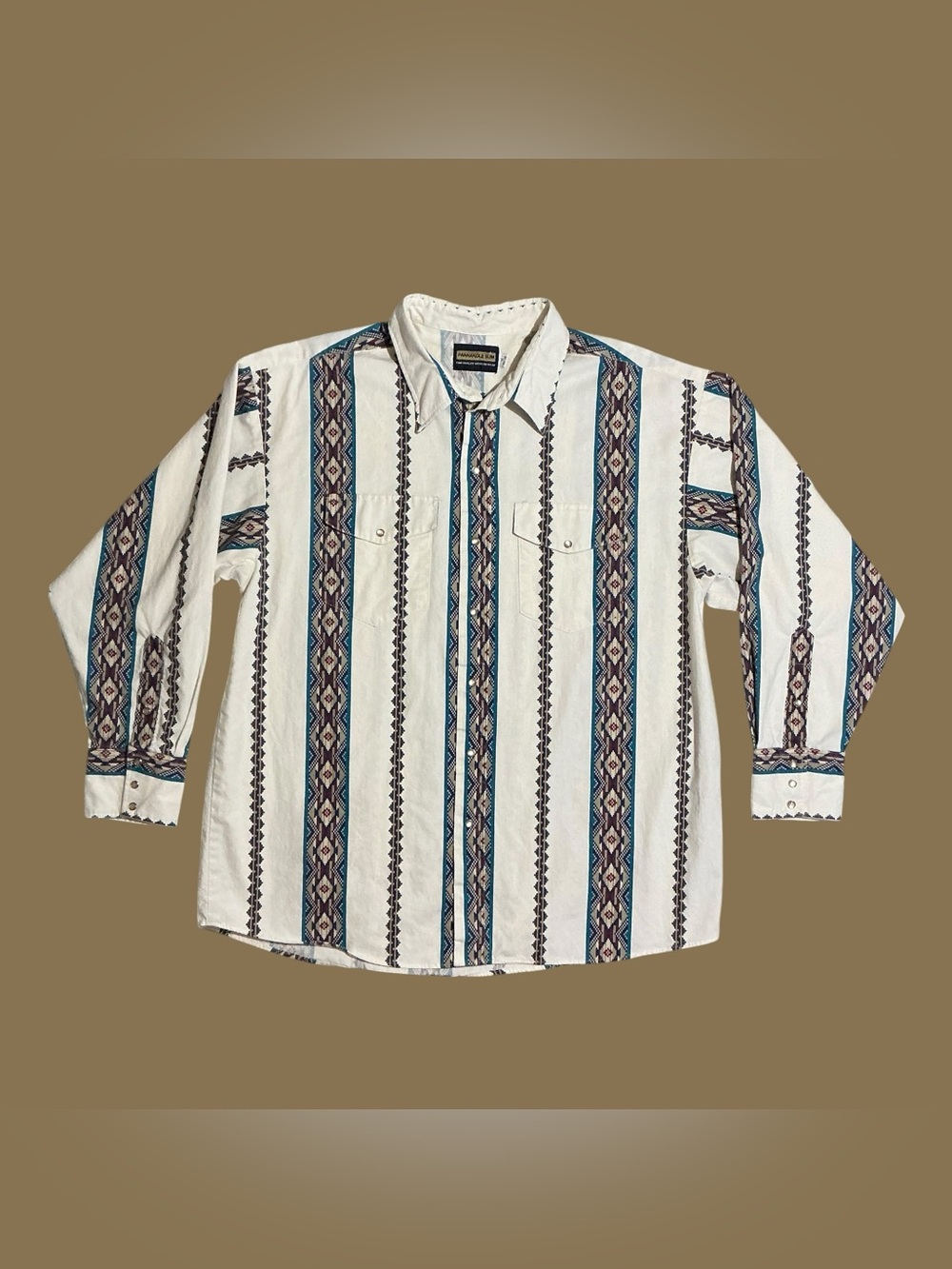 Vintage Panhandle Slim Western Shirt Mens XL Southwestern Pearl Snap